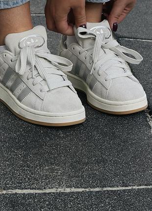 Кросівки жіночі adidas campus світло-сірі