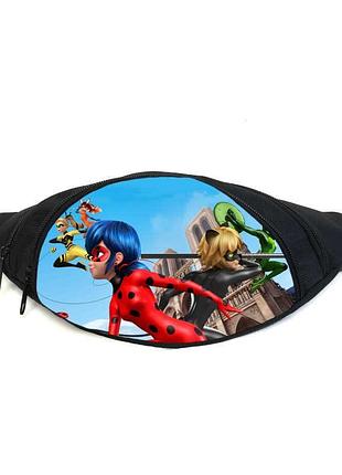 Поясная сумка бананка леди баг (gbm012) gear bag черная