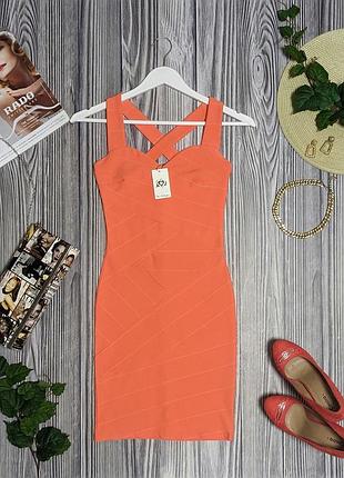 Персикова бандажна сукня miss selfridge #4730