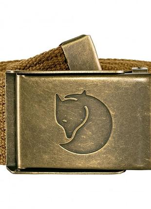 Ремень fjallraven canvas brass belt 4 см buckwheat brown