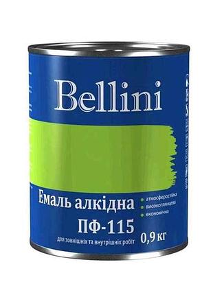 Эмаль алкидная пф-115 белый 0,9кг тм bellini