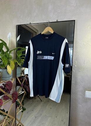 Футболка nike team swoosh vintage y2k / центральний логотип block