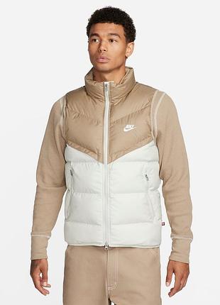 Оригинальн! сша! теплая мужская жилетка nike storm-fit windrunner vest fb8193-247 новая