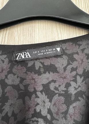 Плаття з підплічниками в квіточки zara 4