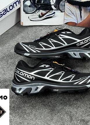 Р.36-46 кросівки salomon xt-6 black silver gore tex 0474