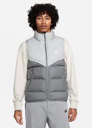 Оригинальн! сша! мужская теплая жилетка nike storm-fit windrunner vest fb8193-077 новое состояние