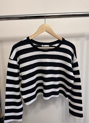 Светр жіночий zara у смужку