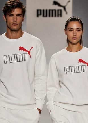 Світшот унісекс puma білий xs, бавовна