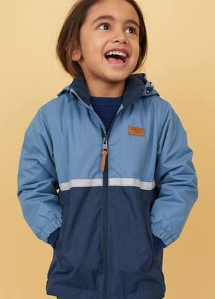 Куртка для хлопчика h&m демісезонна водовідштовхувальна синя 128-130 см