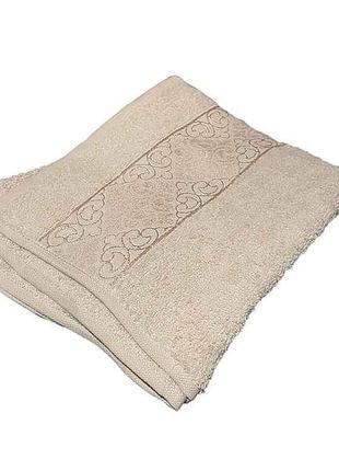 Рушник 50*90 бежевий махра арт.2 тм mormenekse