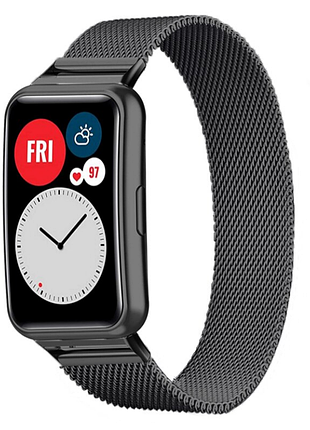 Ремешок primolux миланский магнитный для фитнес браслета huawei watch fit 2 - black
