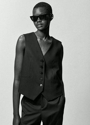 Черный жилет zara 2