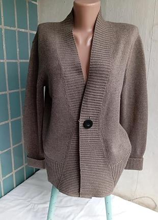Люксовый кардиган vogue (peek &amp; cloppenburg) с мериносом и кашемиром (размер 40/l)