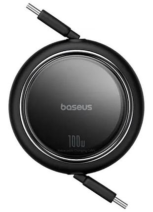 Дата кабель baseus free2draw mini retractable type-c to type-c 100w (1m) (p10364500) cluster black