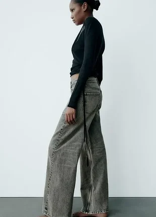 Джинси палацо zara 42,44 wide leg