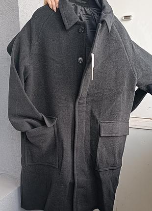 Пальто жіноче zara сіре