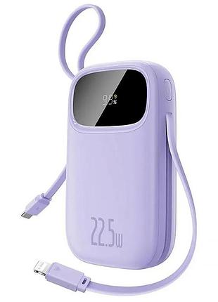Портативное зу power bank baseus enerfill fc31 pd22.5w with cables 10000 mah (ppqd3)