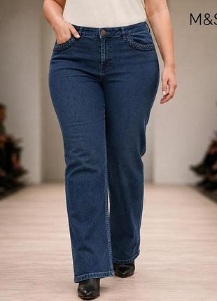 Женские джинсы marks &amp; spencer dark indigo xl хлопок