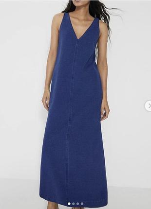Massimo dutti сукня довга денім