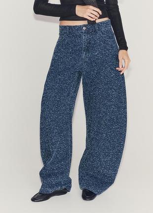 Джинси жіночі з блискітками сині zara new