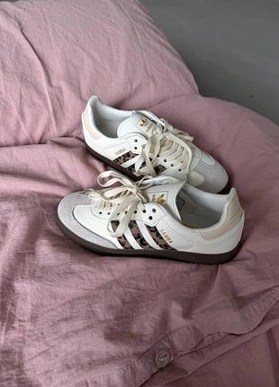 Кроссовки adidas samba light beige leo