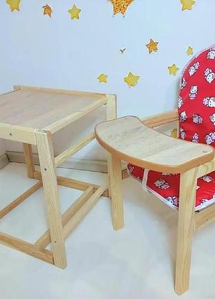 Стульчик-трансформер для кормления наталка, красный, hello kitty 2