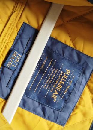 Мужская синяя стеганая куртка.pull &amp; bear. 6