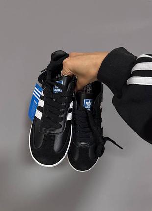 Кроссовки adidas samba black / white sole 2