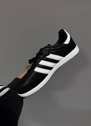 Кроссовки adidas samba black / white sole 7