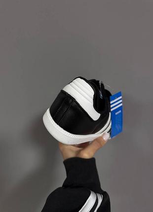 Кроссовки adidas samba black / white sole 8