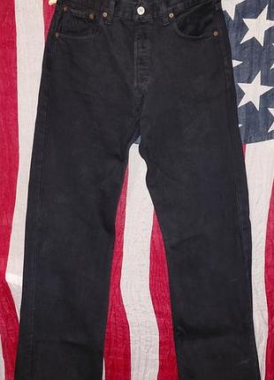 Джинси чоловічі levi's 501 чорні 33x36