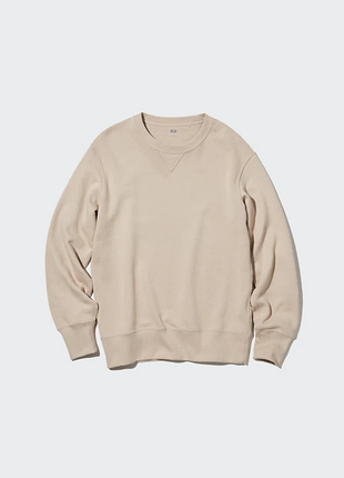 Бежевий світшот uniqlo, size s(підійде на м), стан ідеальний, плечі 49 підпахви 57 рукав 59 довжина 64