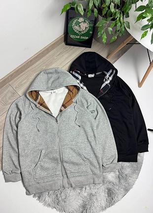 Чоловіче худі burberry сіре з капюшоном