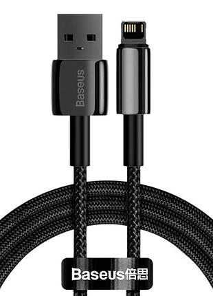 Дата кабель baseus tungsten gold usb to lightning cable 2.4a (1m) (calwj-0) black