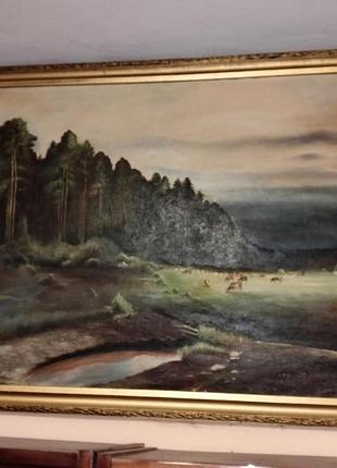 Живописна картина лісове пасовище