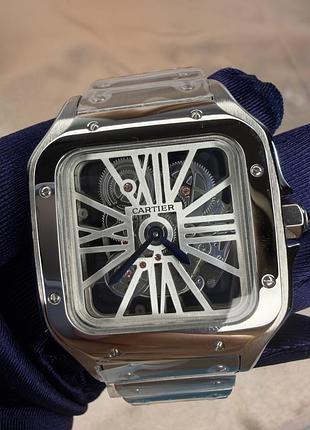 Годинник cartier santos skeleton whsa0015