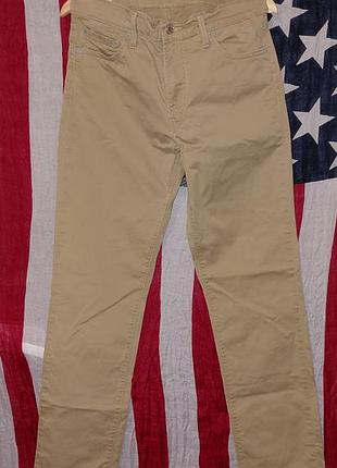 Чоловічі джинси levis 511 бежеві 33x34