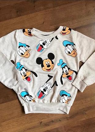 Світшот для хлопчика disney міккі маус та друзі, сірий, р. 146-152 см