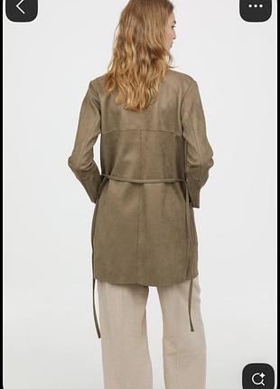 Замшевий тренч h&m 2