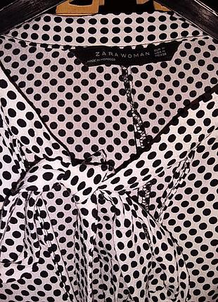 Стильная блуза в горох zara 3