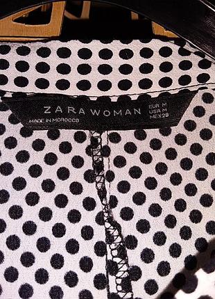 Стильная блуза в горох zara 6