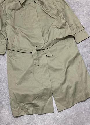 Винтажный плащ тренч длинный с поясом vintage trench coat beige 8