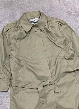 Винтажный плащ тренч длинный с поясом vintage trench coat beige 2