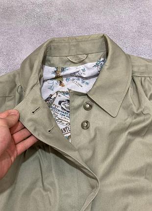Винтажный плащ тренч длинный с поясом vintage trench coat beige 4