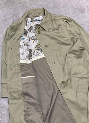Винтажный плащ тренч длинный с поясом vintage trench coat beige 3