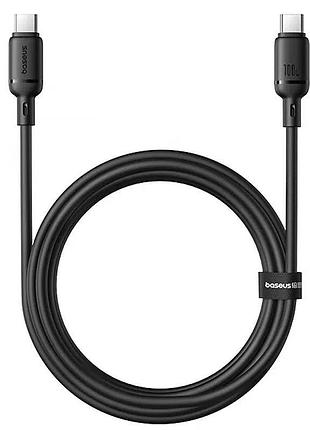 Дата кабель baseus silky series os fast charging type-c to type-c 100w (1m) (p10377704) cluster black 2