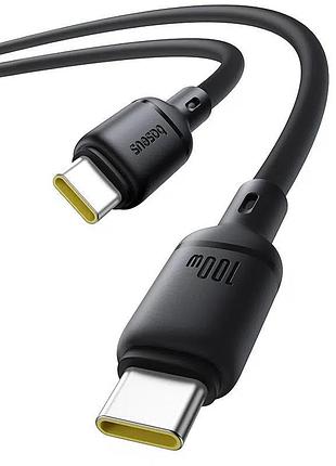 Дата кабель baseus silky series os fast charging type-c to type-c 100w (1m) (p10377704) cluster black 3