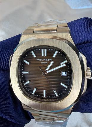 Годинник автоматичний patek philippe nautilus rose gold