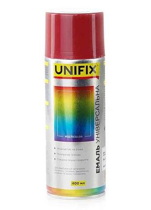 Фарба аерозольна 400мл сигнальний червоний акрилова універсальна ral 3001 тм unifix