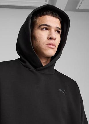 Худі чоловіче puma нове! дуже крута тканина на дотик чорне oversize xl